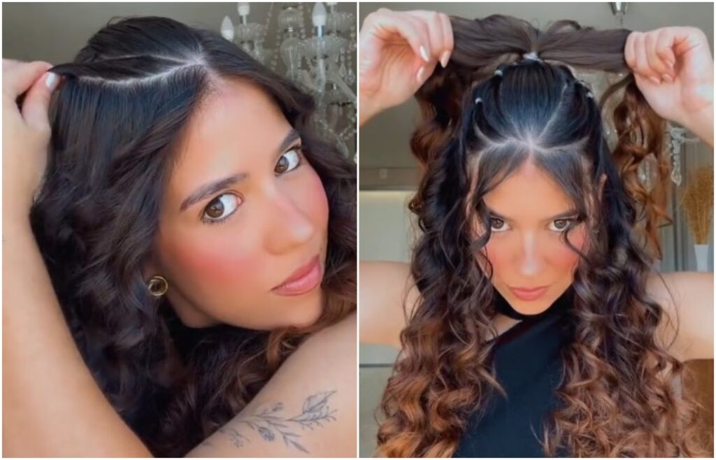 penteados para cabelo médio com franja