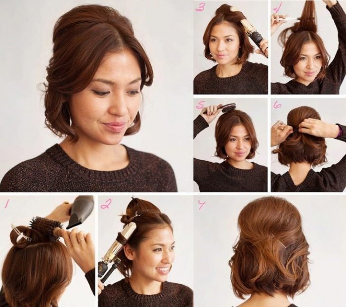 penteados fáceis cabelo médio dia a dia