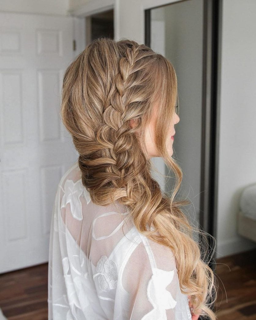 penteado de aniversário cabelo longo