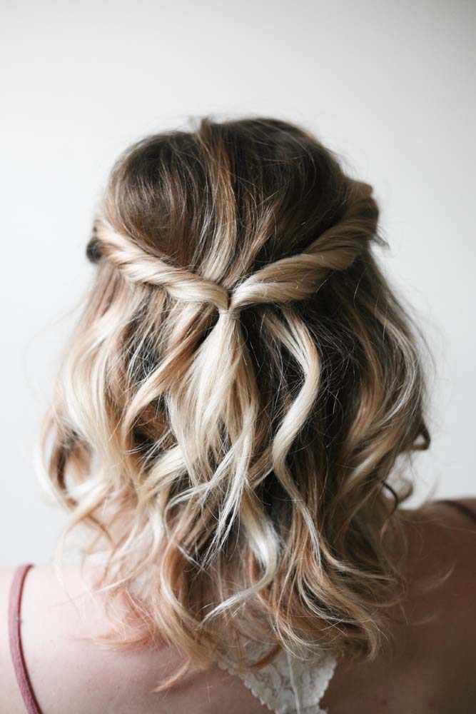 penteados rápidos cabelo médio