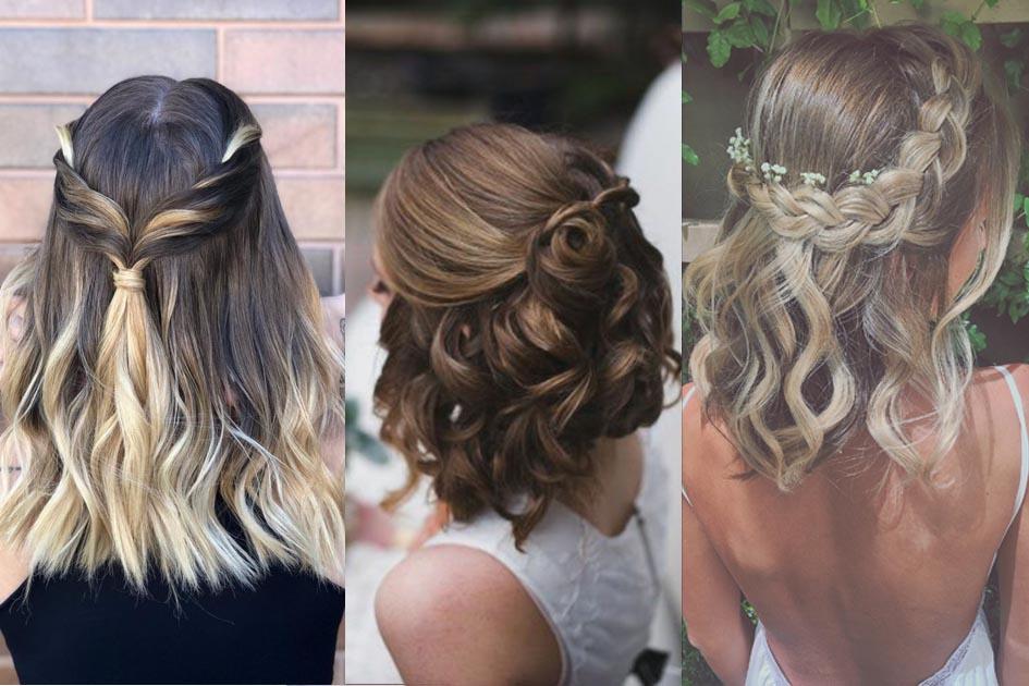 penteados para cabelo médio preso