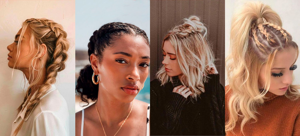 penteados com trança para cabelo liso