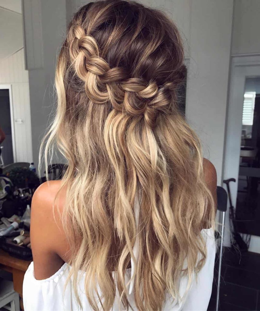 penteados com trança para cabelo longo