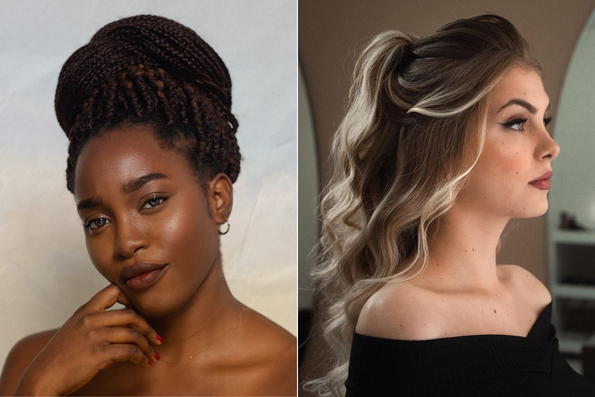 penteados para cabelo liso médio festa