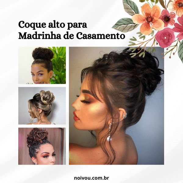 madrinha de casamento com cachos penteados