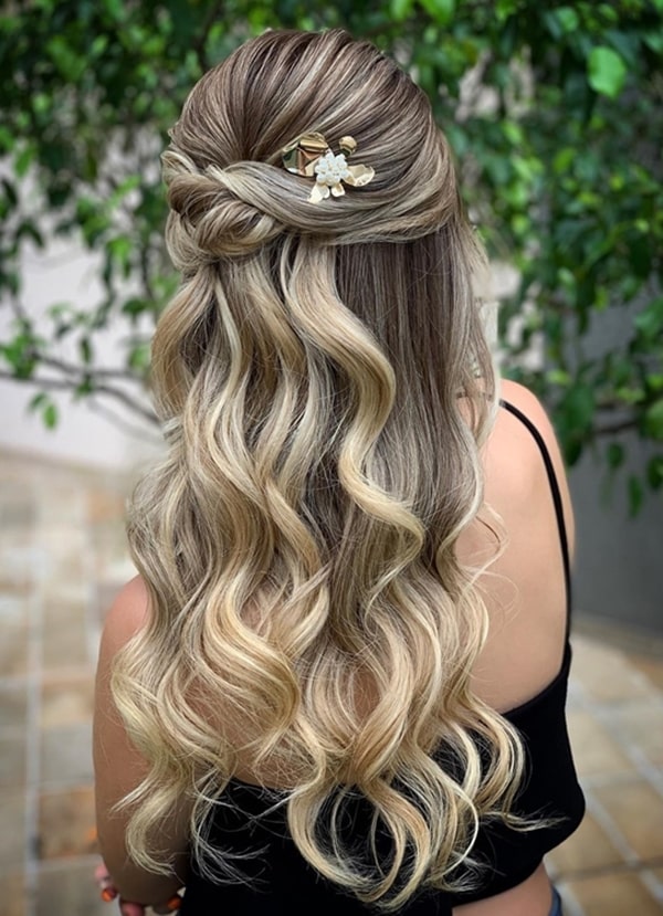 penteados para madrinha estilo boho