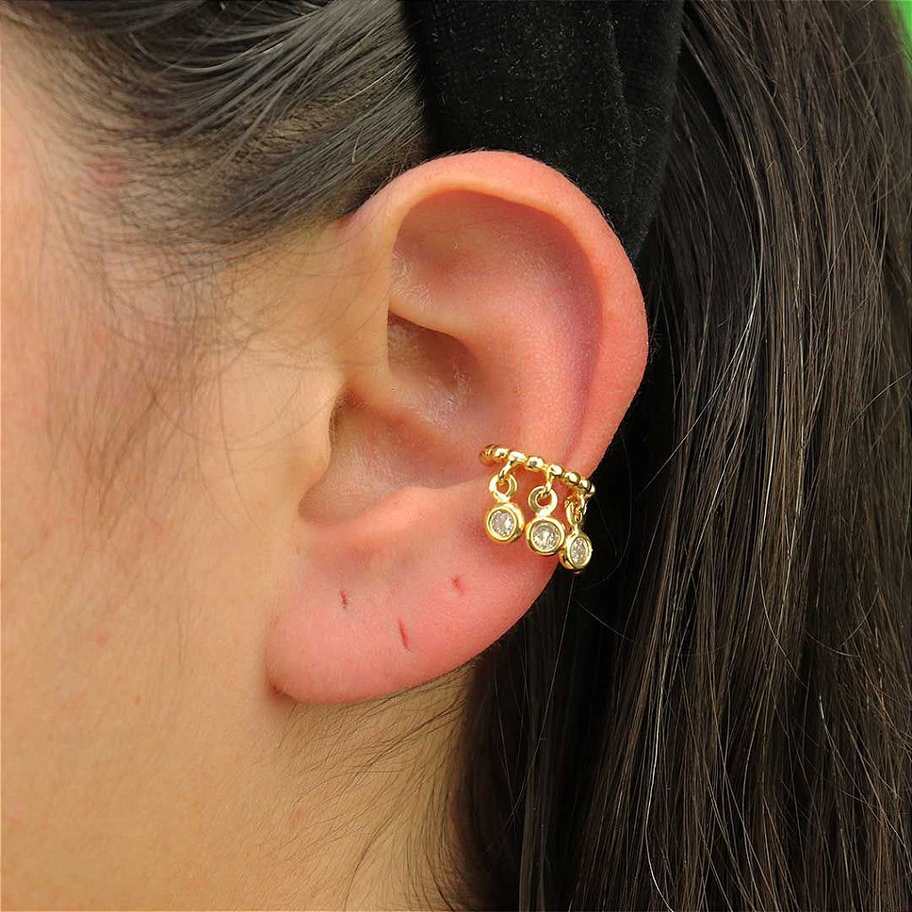 piercing ouro 14k orelha