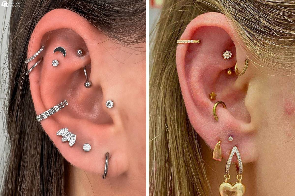 piercing aço cirúrgico orelha