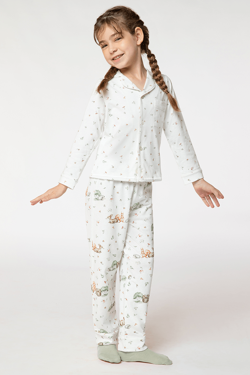 pijama de botão feminino