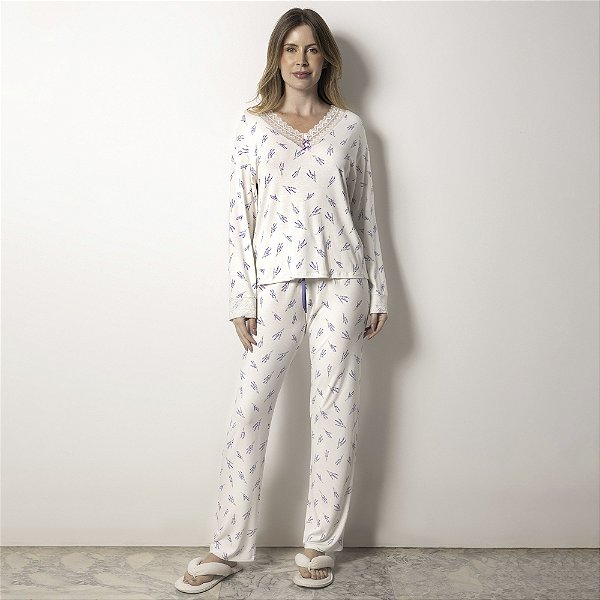 pijama curto branco