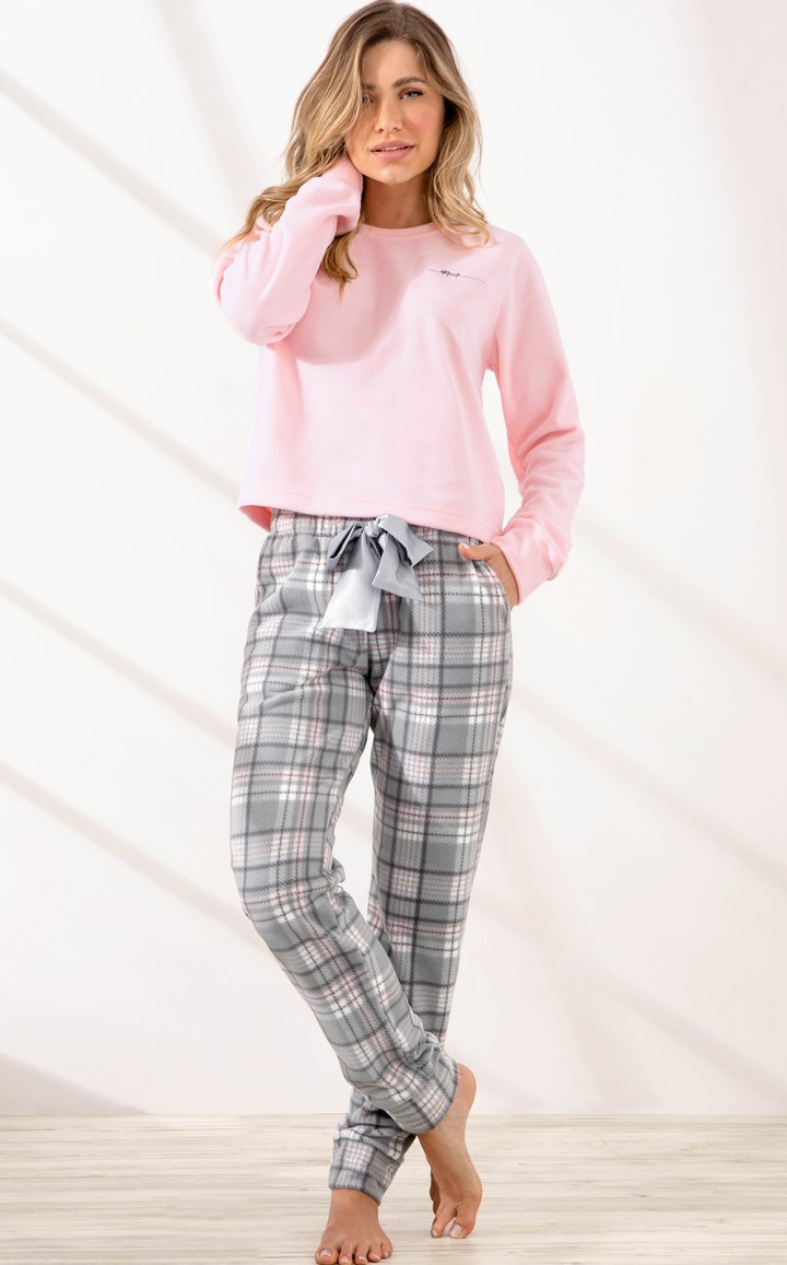 conjunto pijama cinza feminino