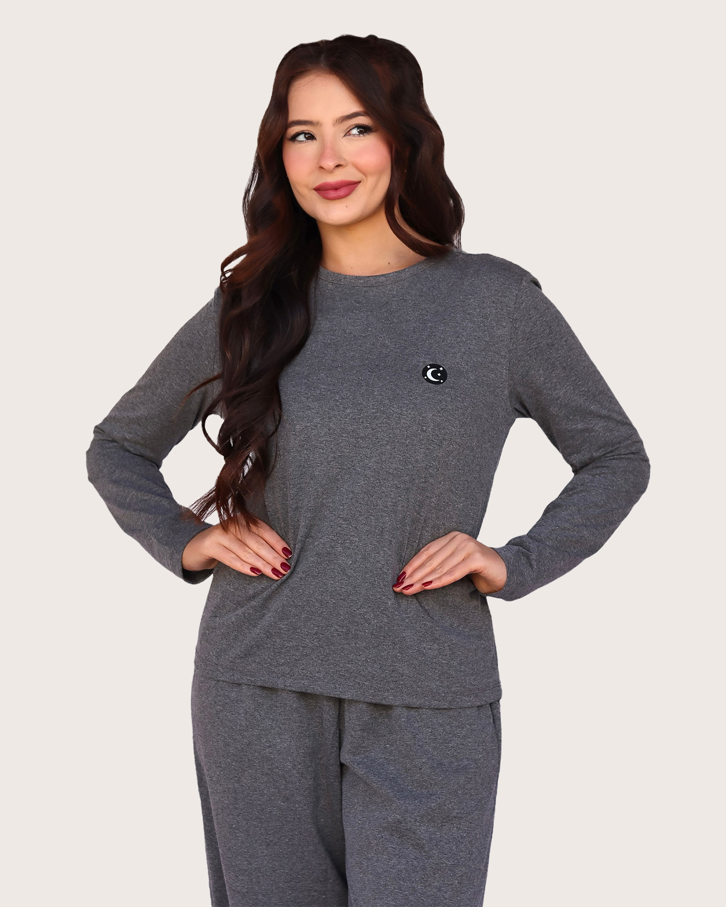 pijama americano feminino cinza