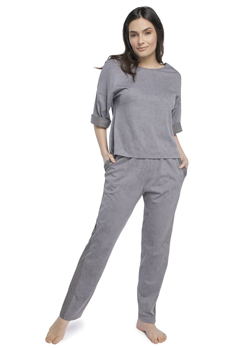 pijama feminino longo com bolso