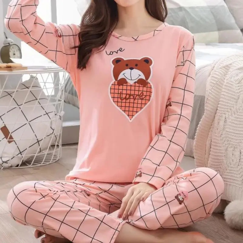 pijama feminino estampado de animais