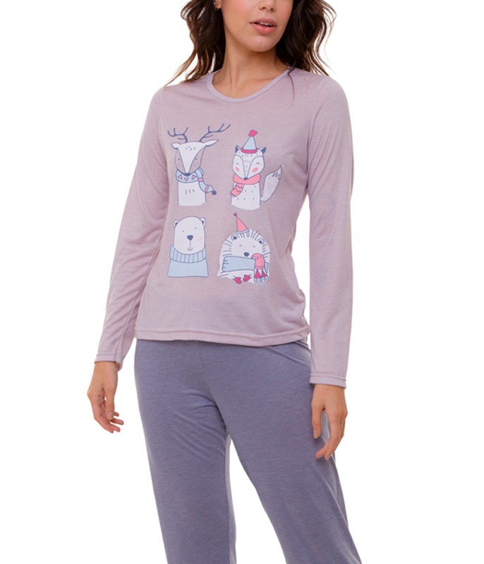 pijama mãe e filha estampado
