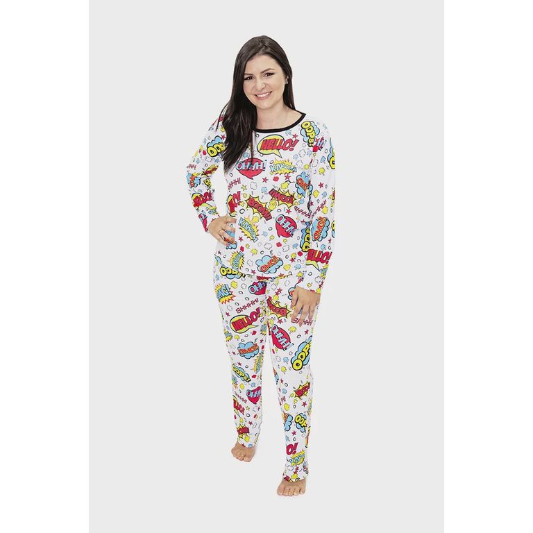 pijama de inverno feminino estampado