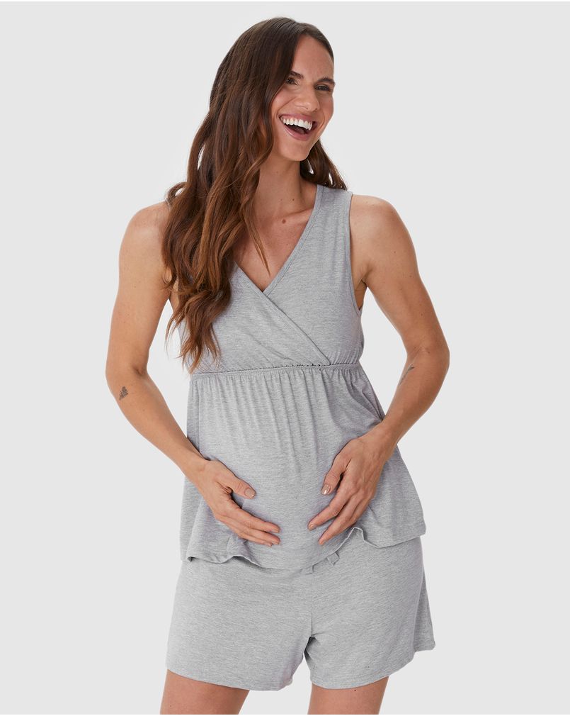 pijama gestante com renda