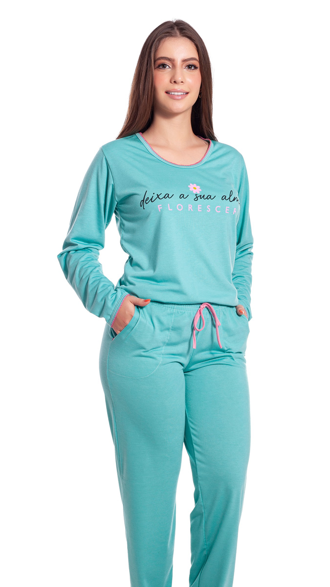pijama feminino inverno liso