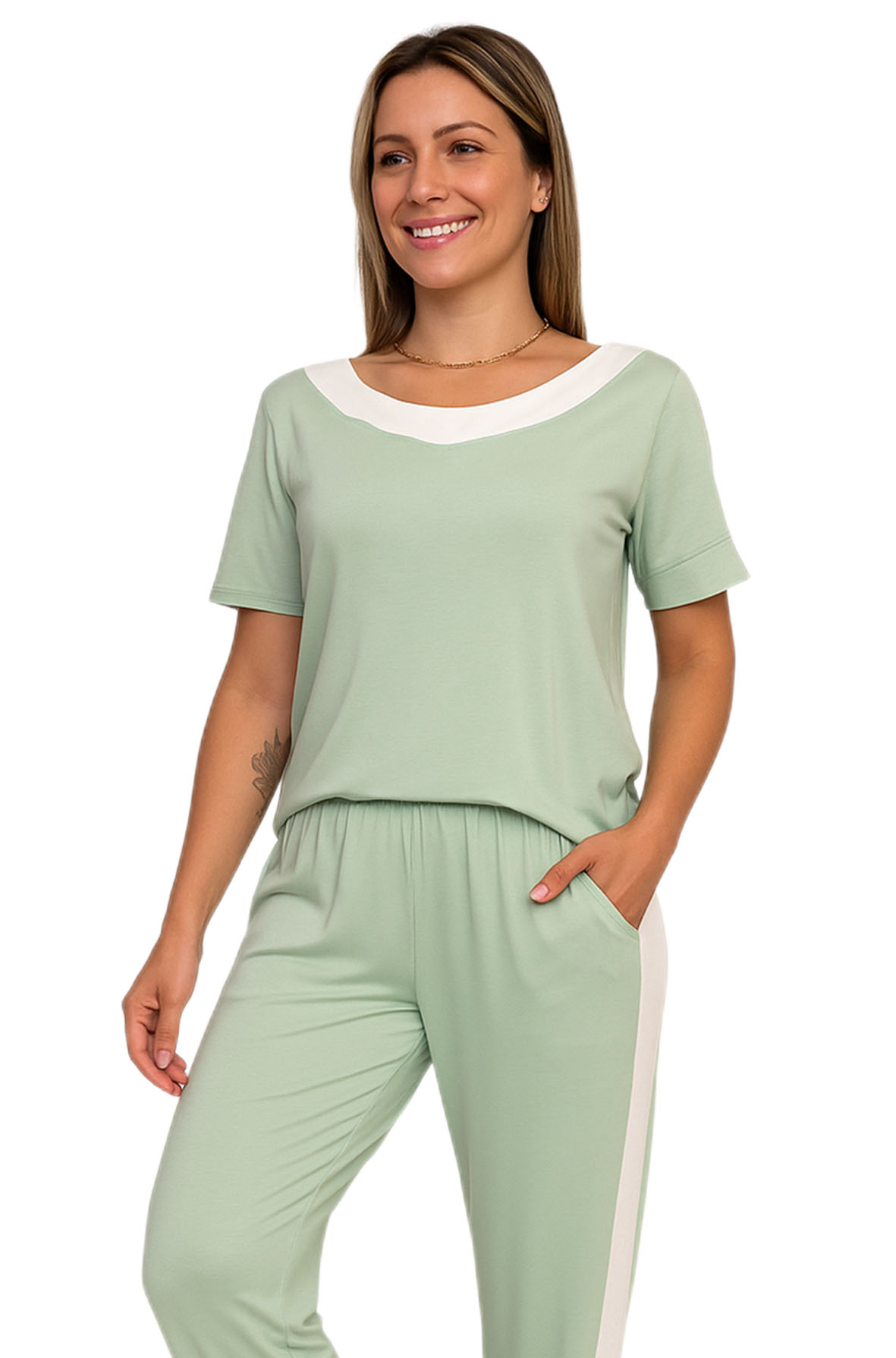 pijama feminino renda liso