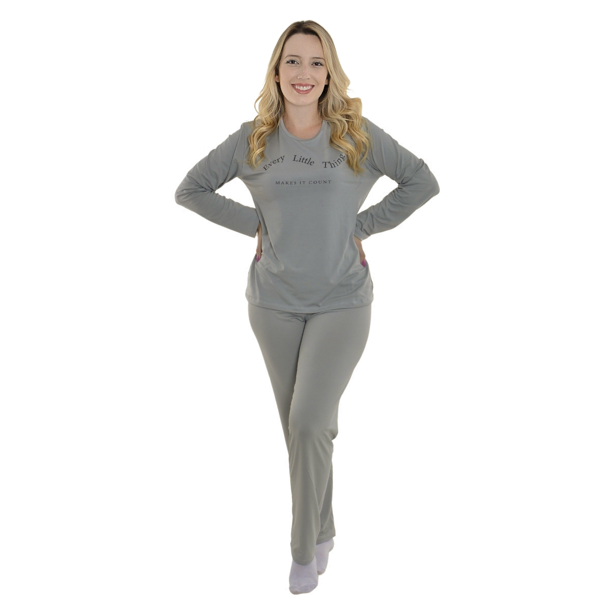 pijama feminino inverno liso