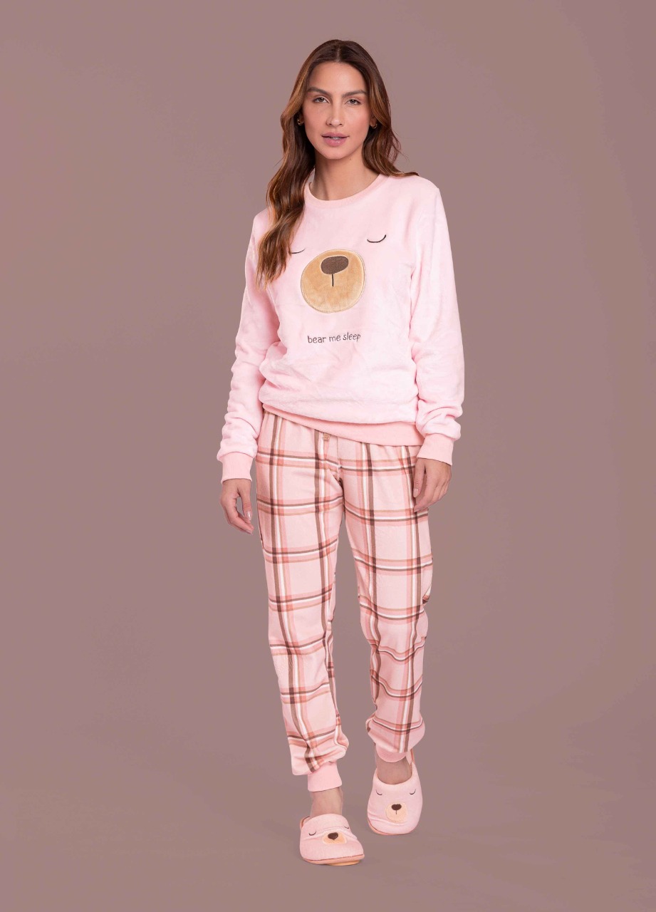pijama manga longa confortável