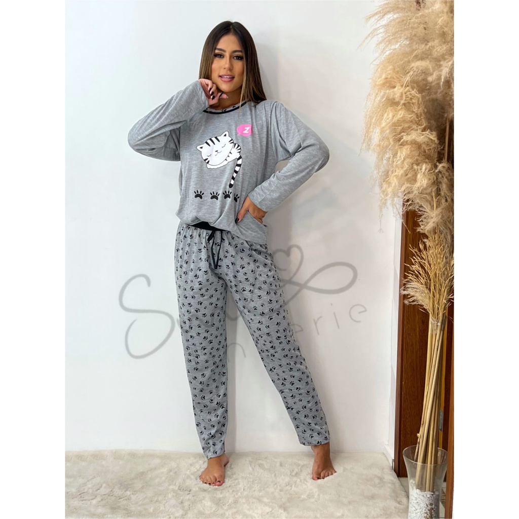 pijama de moletinho feminino