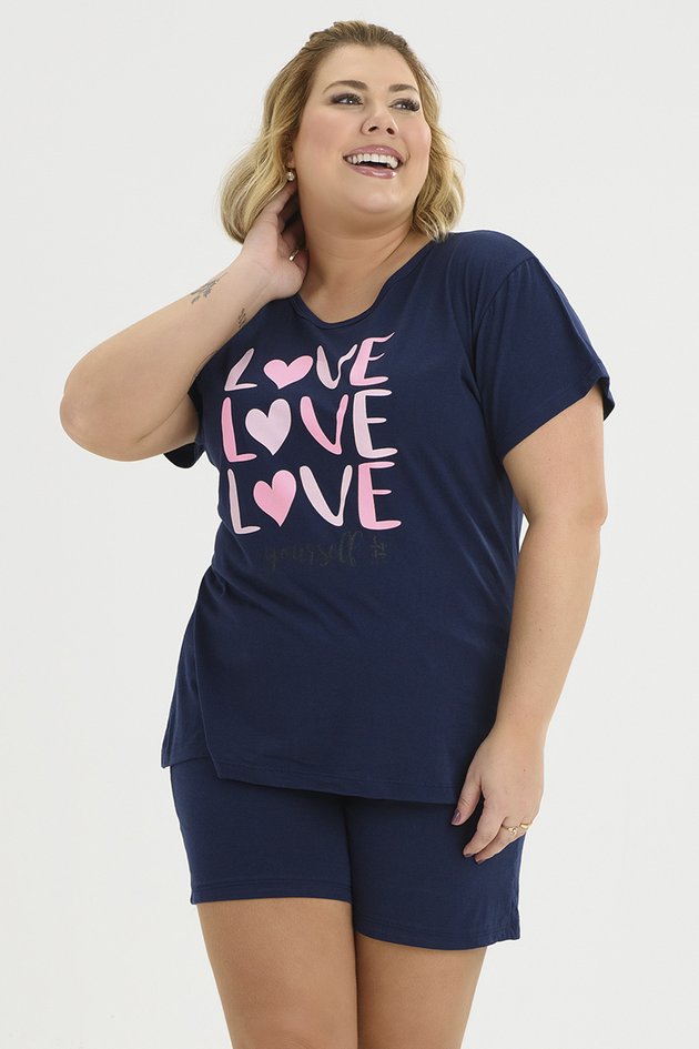 pijama algodão plus size