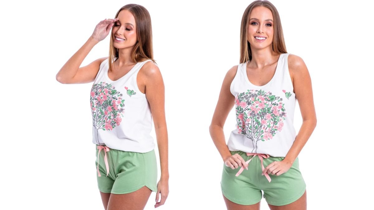 pijama curto feminino