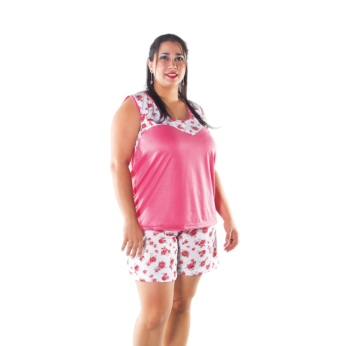 conjunto de pijama feminino sem manga