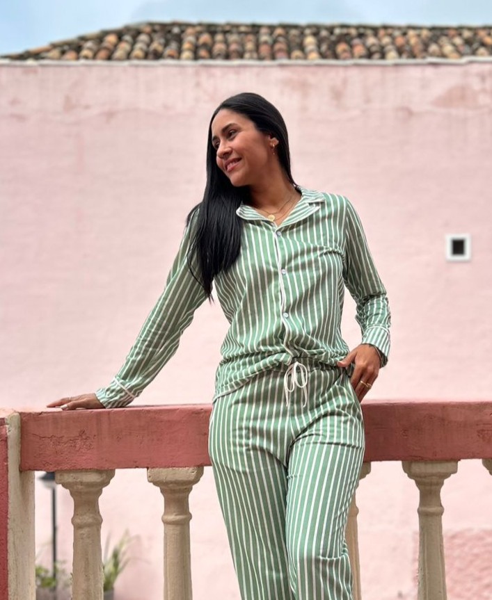 pijama verde plus size