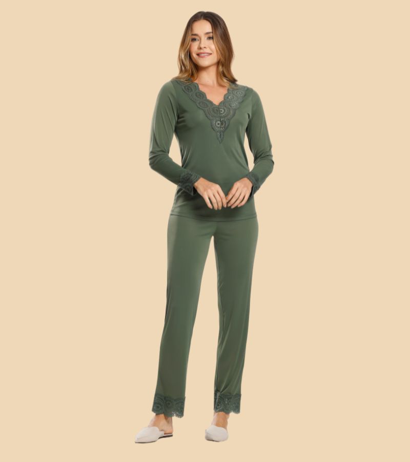 pijama verde para dormir