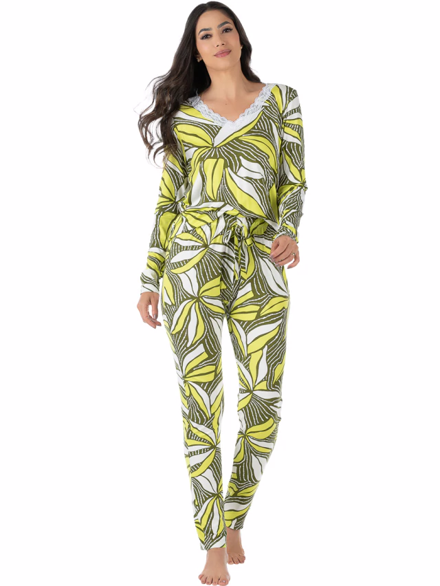 pijama capri verde