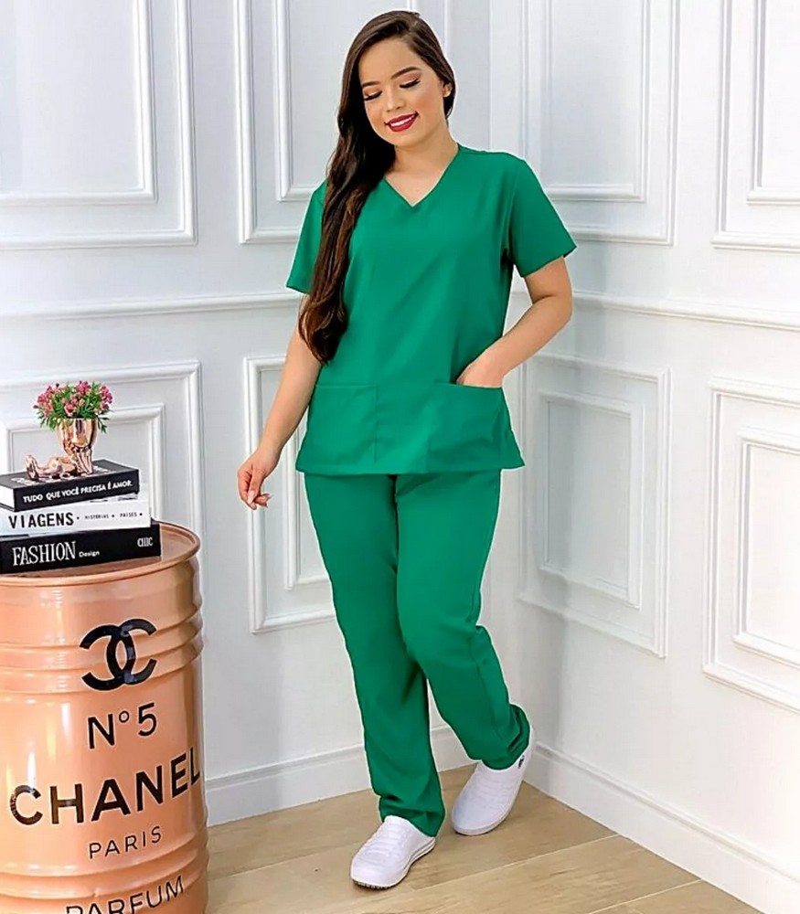 pijama de algodão verde