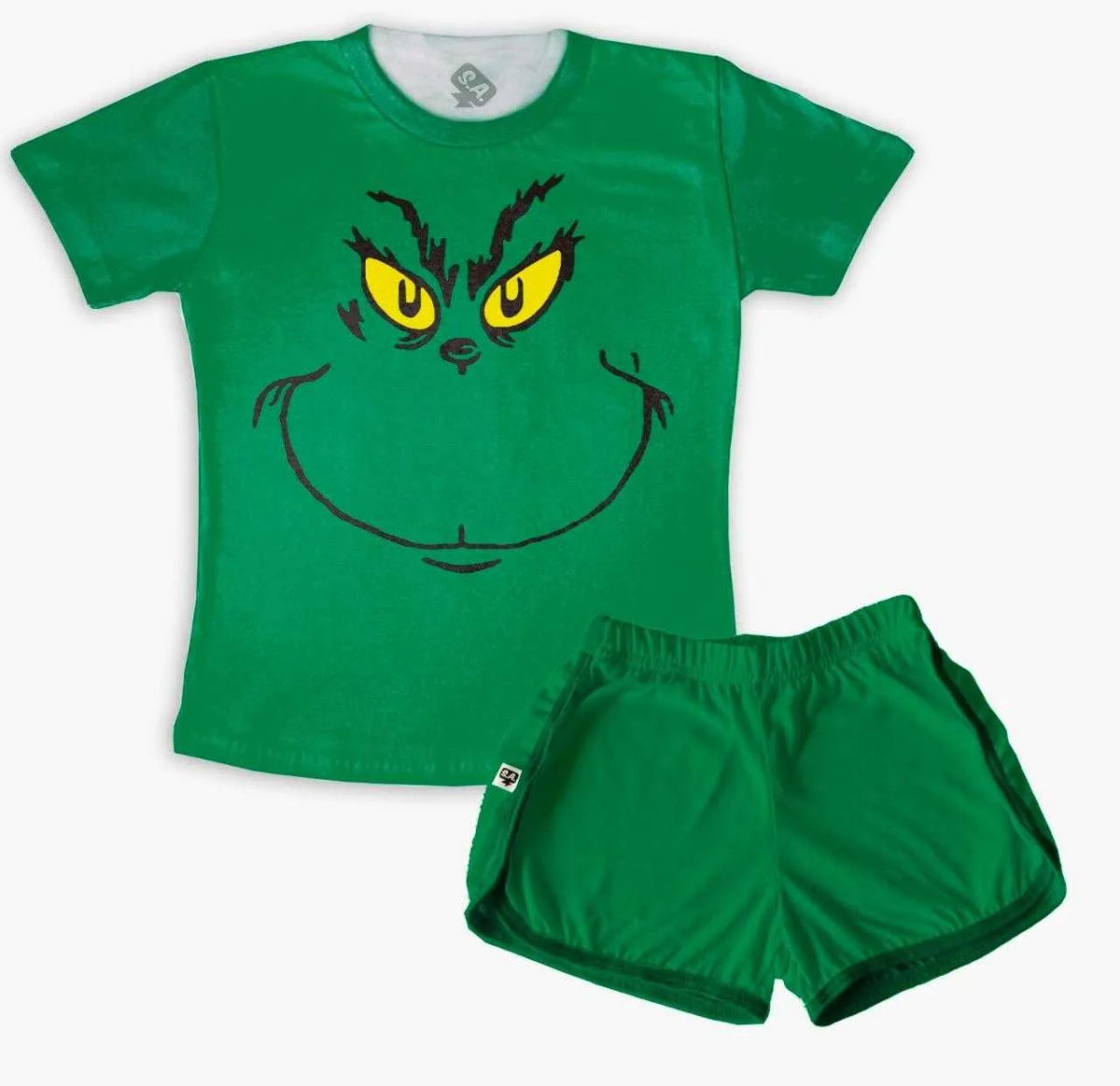 pijama feminino verde estampado