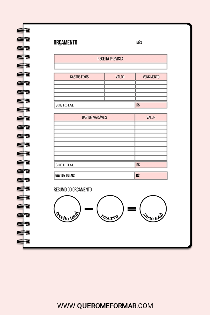planilha de controle financeiro para imprimir