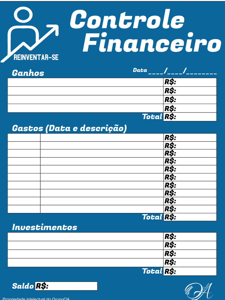 como fazer um planner financeiro