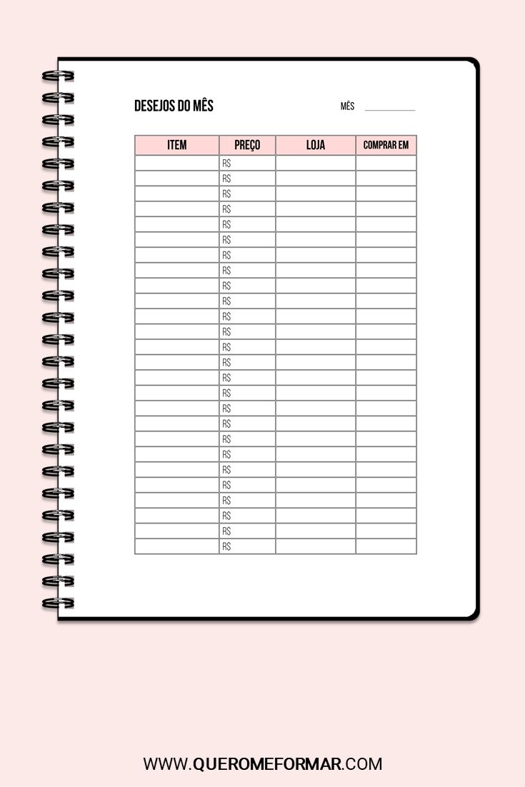 template de finanças pessoais pdf