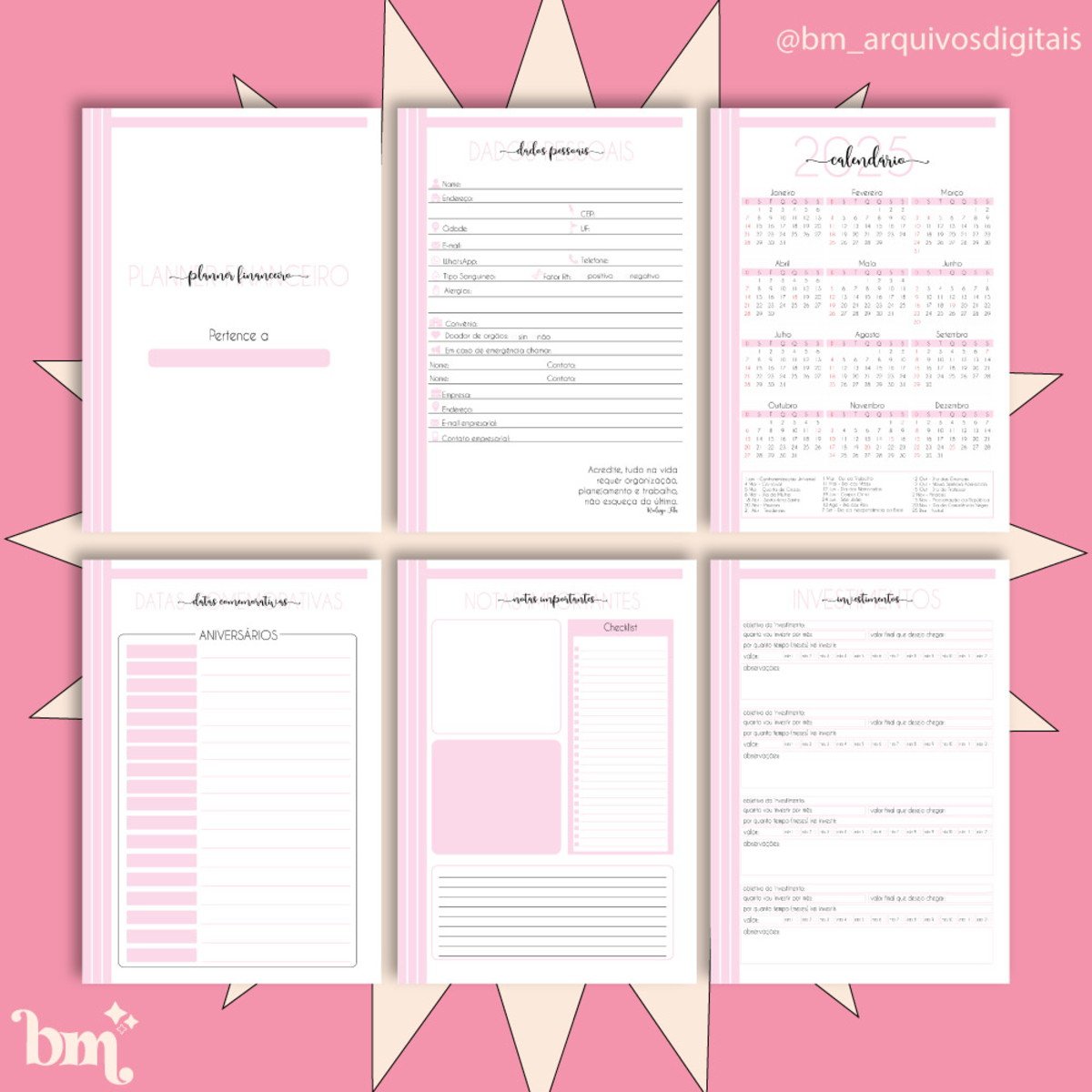 como fazer um planner financeiro