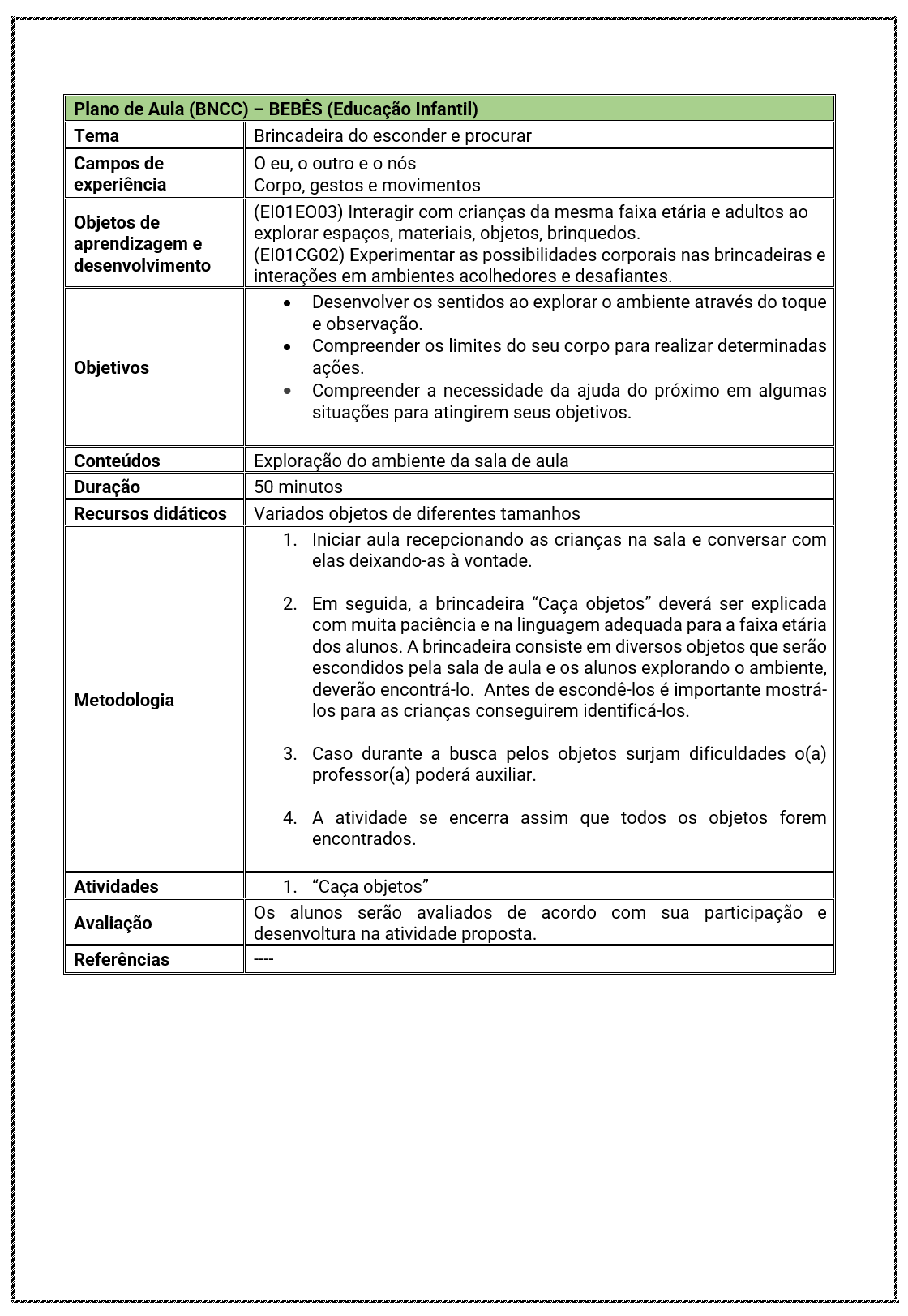 como preencher plano de aula bncc