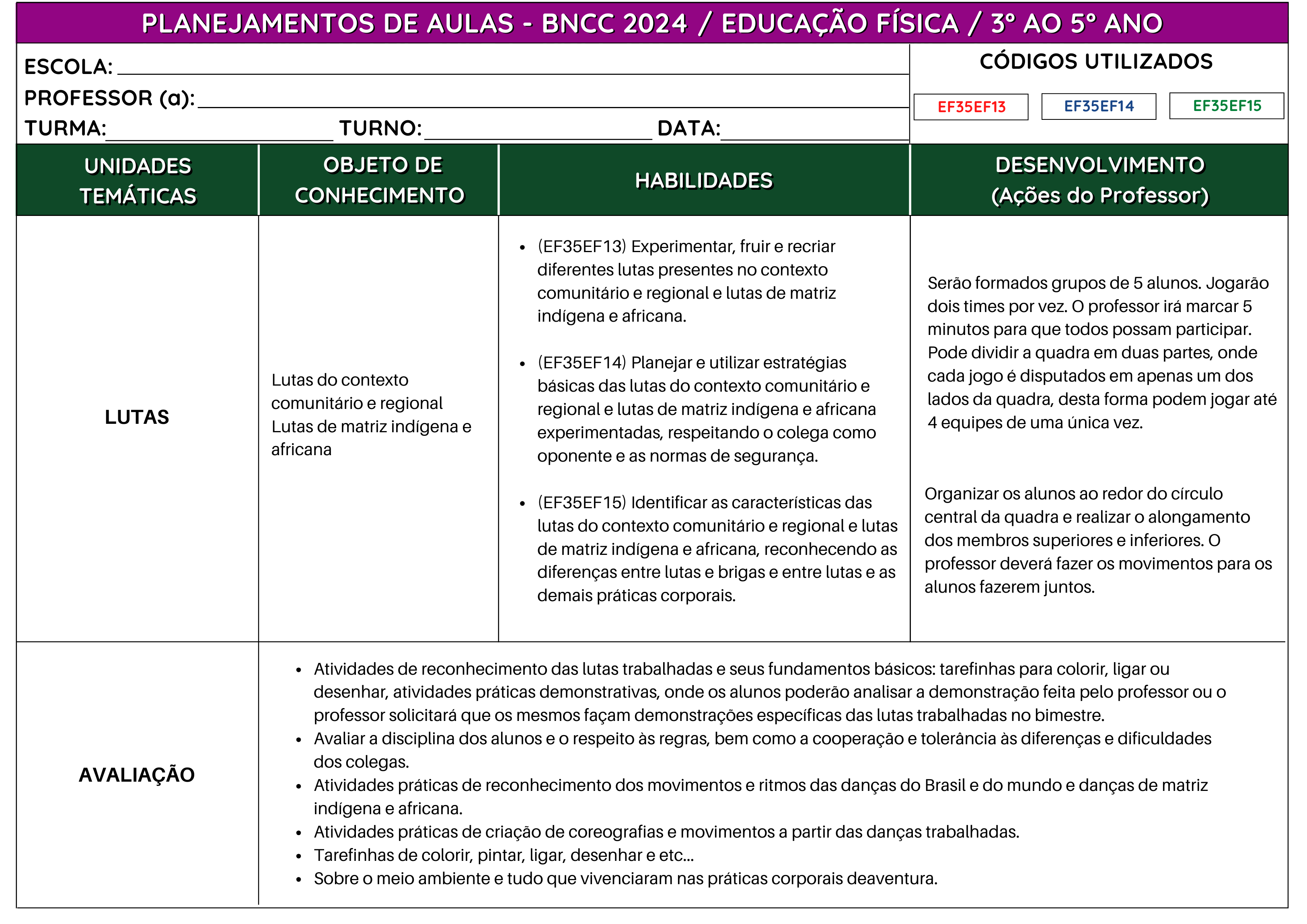 como preencher plano de aula bncc