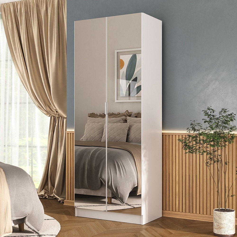 porta espelhada para quarto