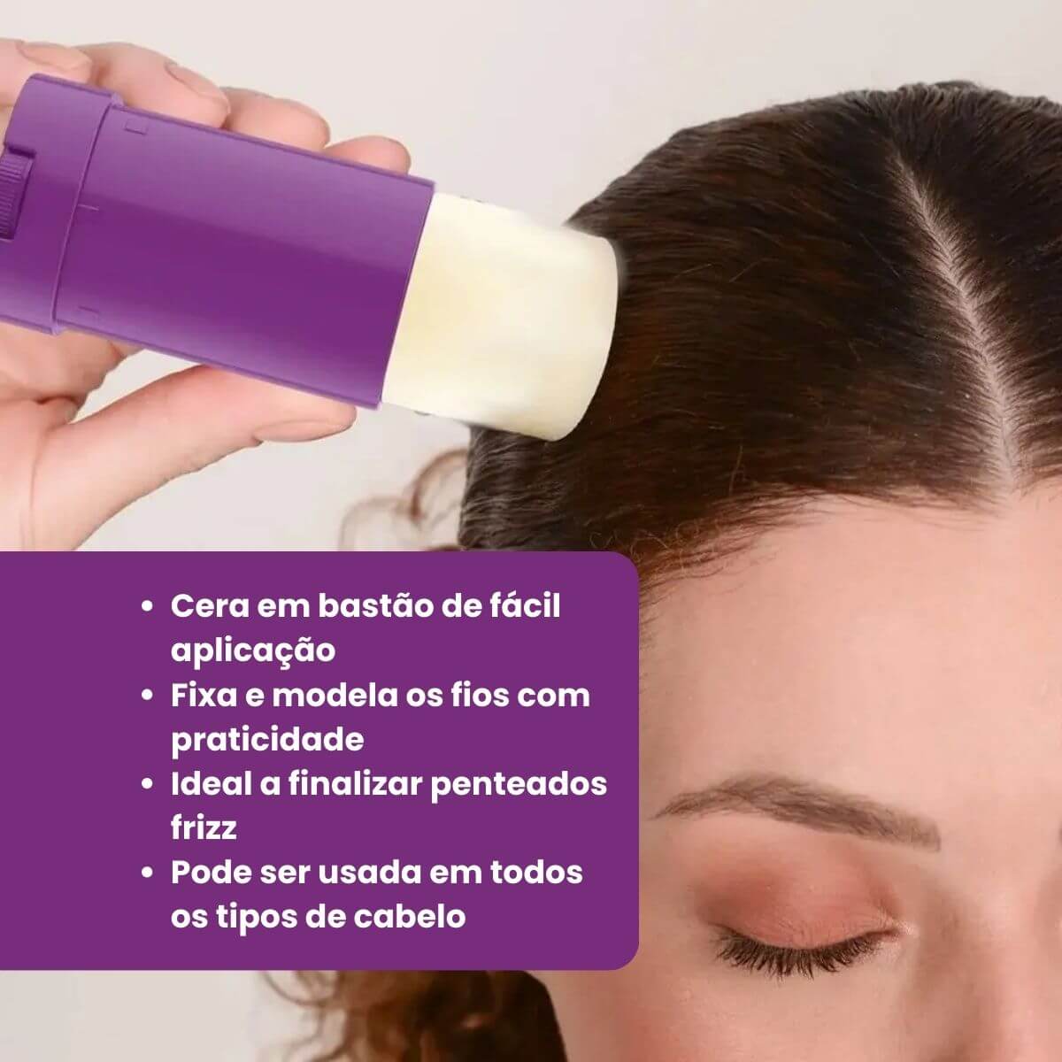 cera em bastão para cabelo
