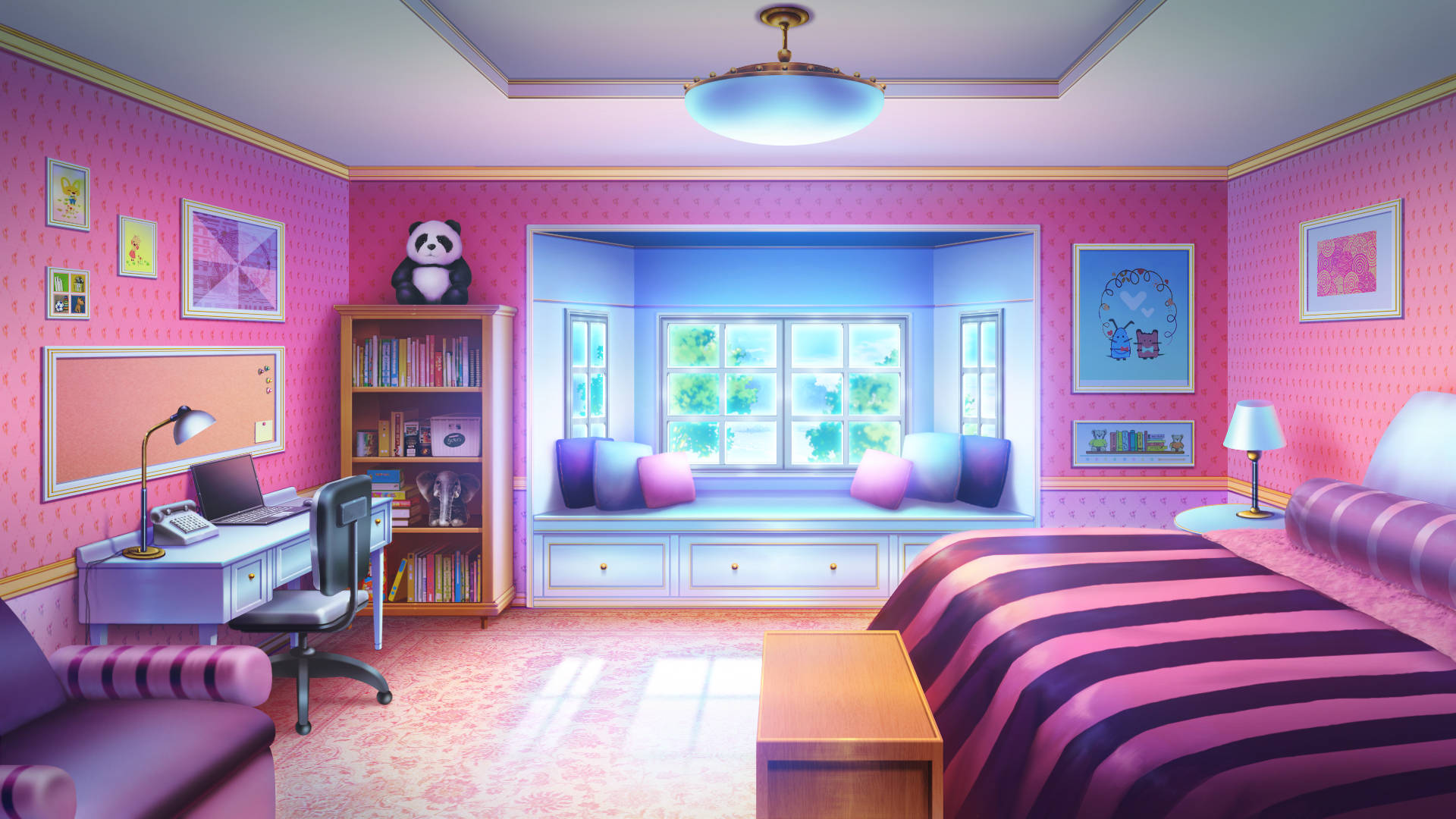 papel de parede anime quarto