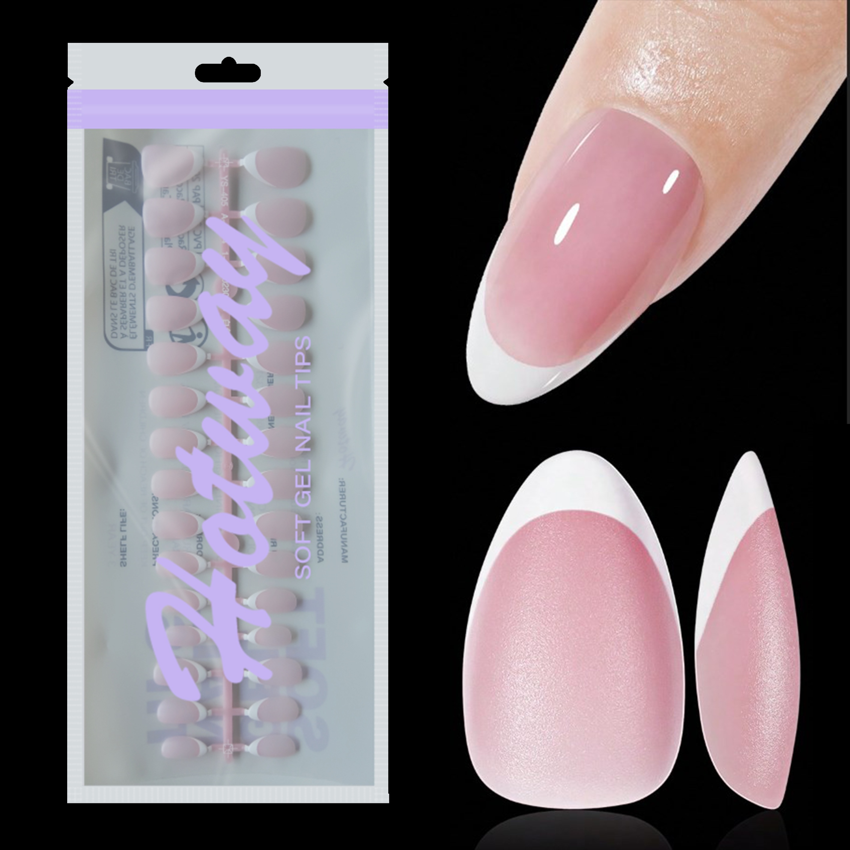 unhas delicadas rosa
