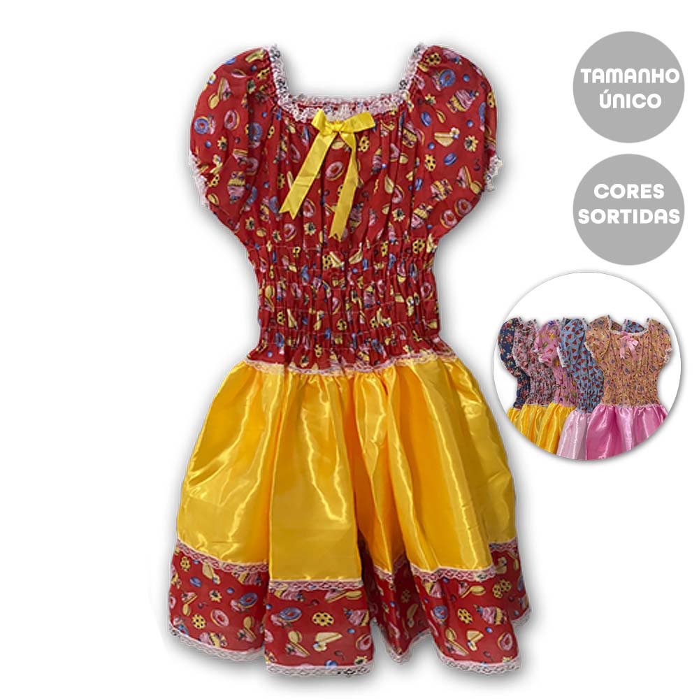 vestido xadrez junino