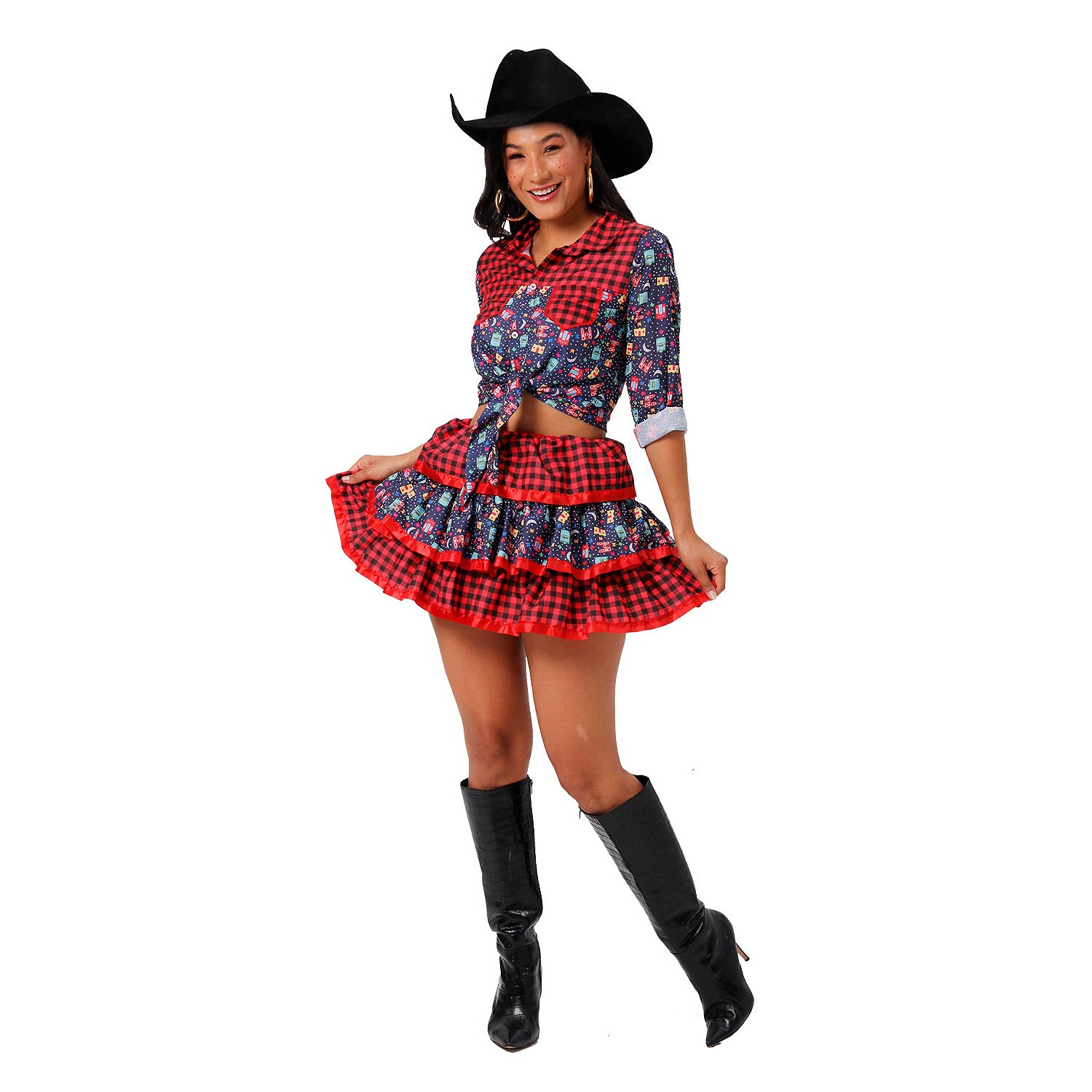 saia junina feminina