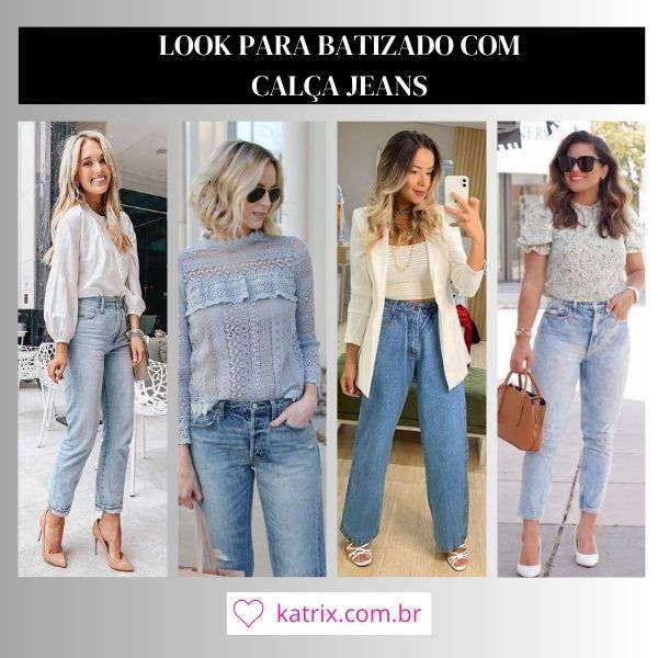 look batizado feminino