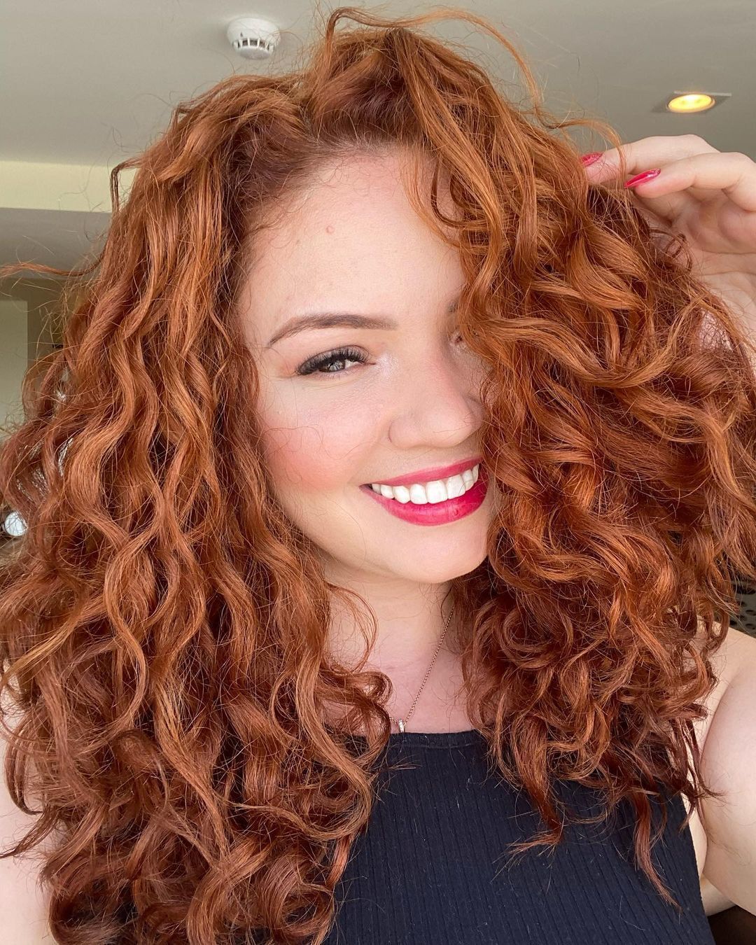 tintura ruiva para cabelo cacheado