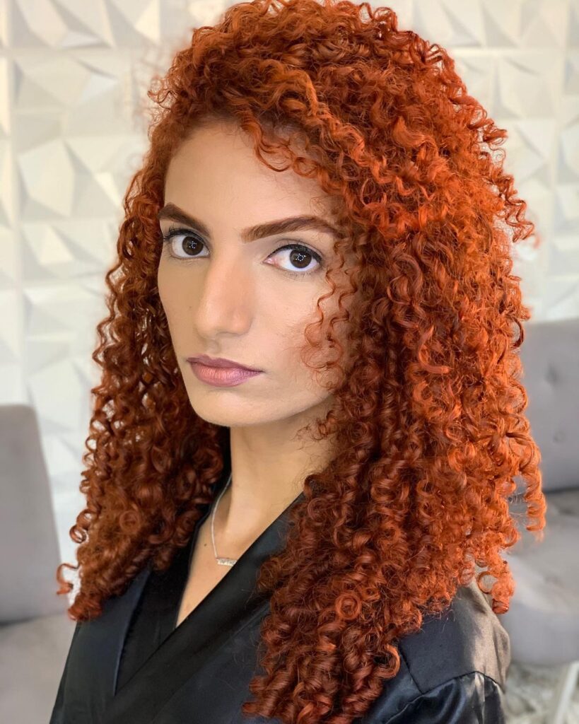 protetor térmico cabelo ruivo cacheado