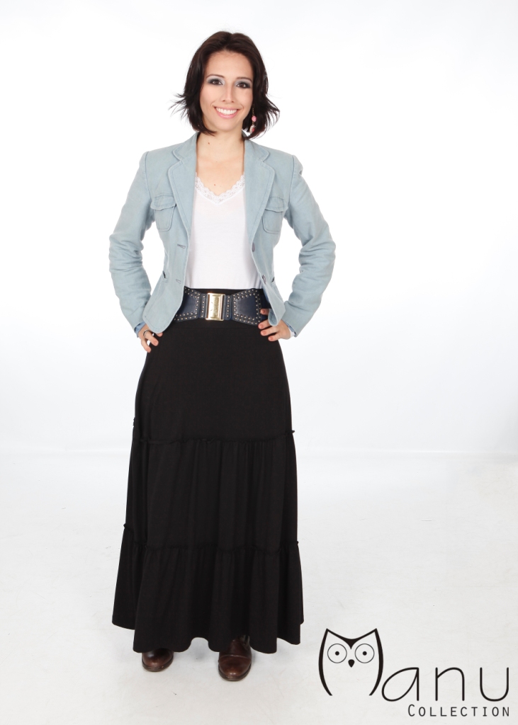 saia midi com bota